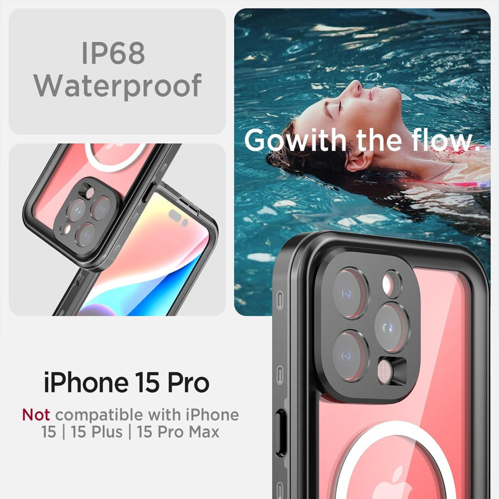 Redpepper Waterproof Magsafe Case for iPhone 15 Pro