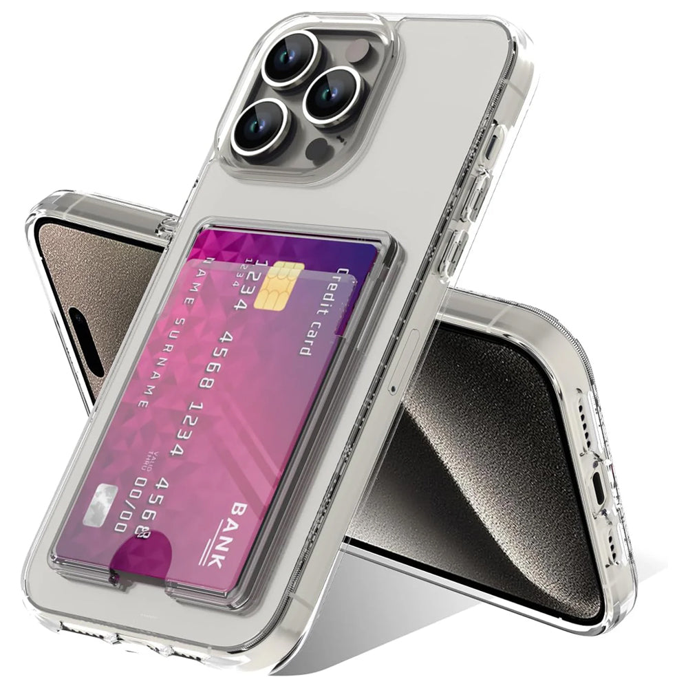 Clear Wallet Card Case for iPhone 15 Pro Max