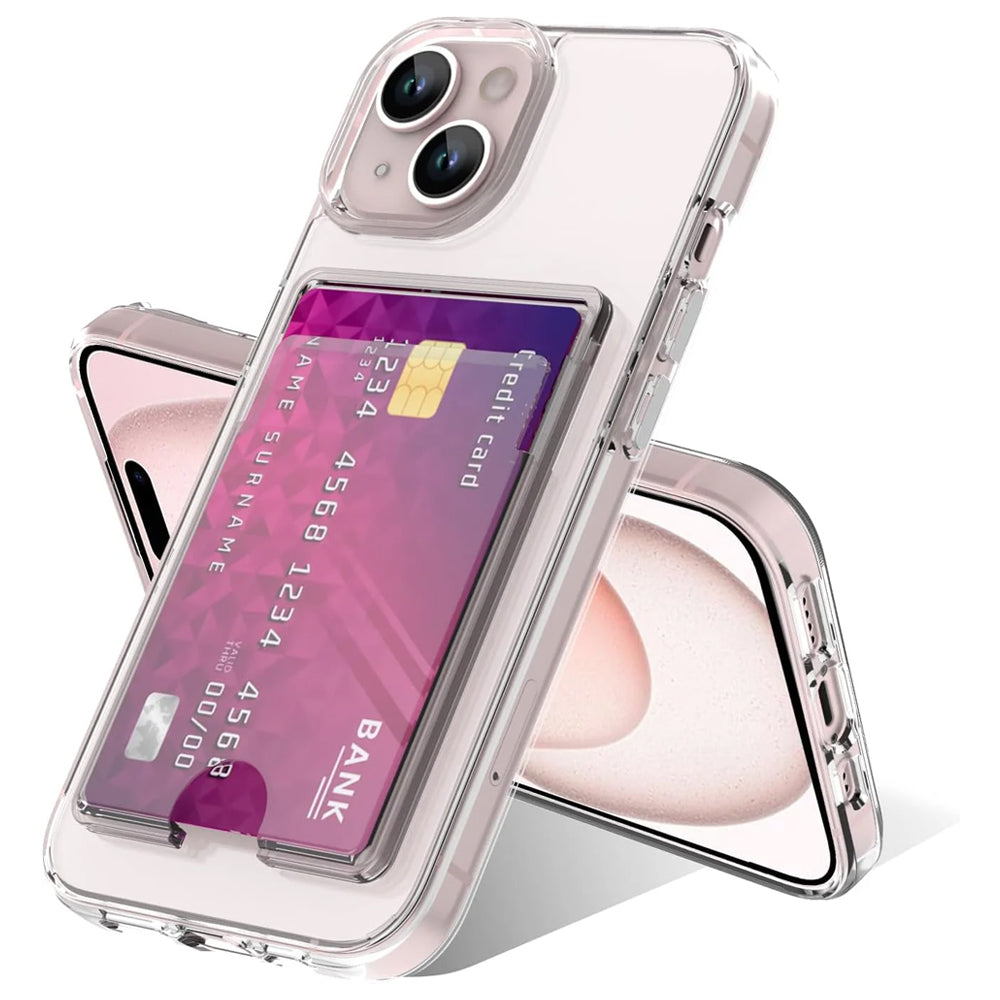 Clear Wallet Card Case for iPhone 15 Plus