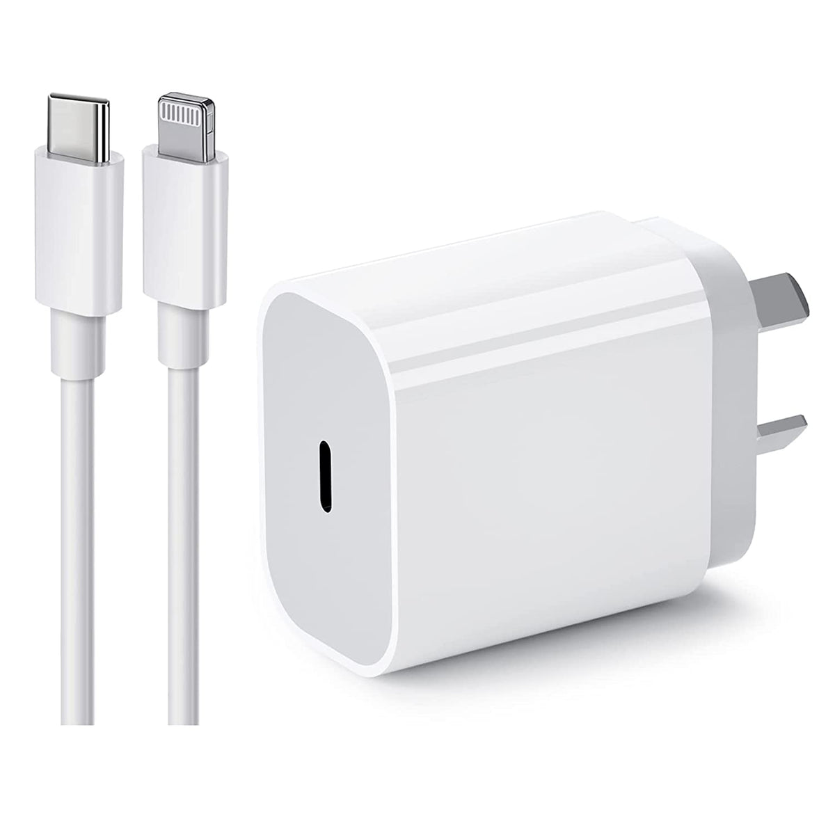20W Fast Wall Charger with USB Type-C to Lightning cable