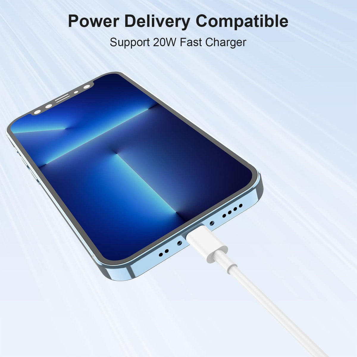 iPhone Compatible Fast Charger Cable 1 Meter Type C to Lightning Cable