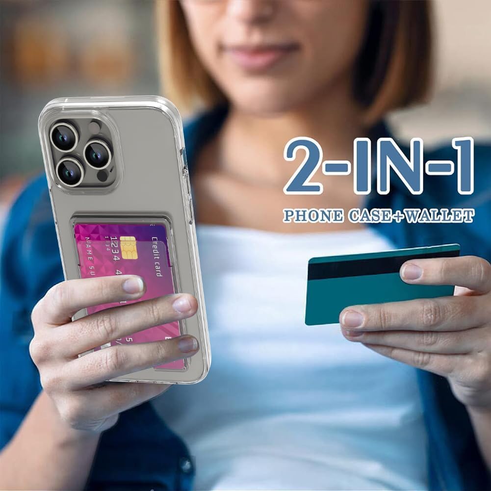 Clear Wallet Card Case for iPhone 18 Pro Max