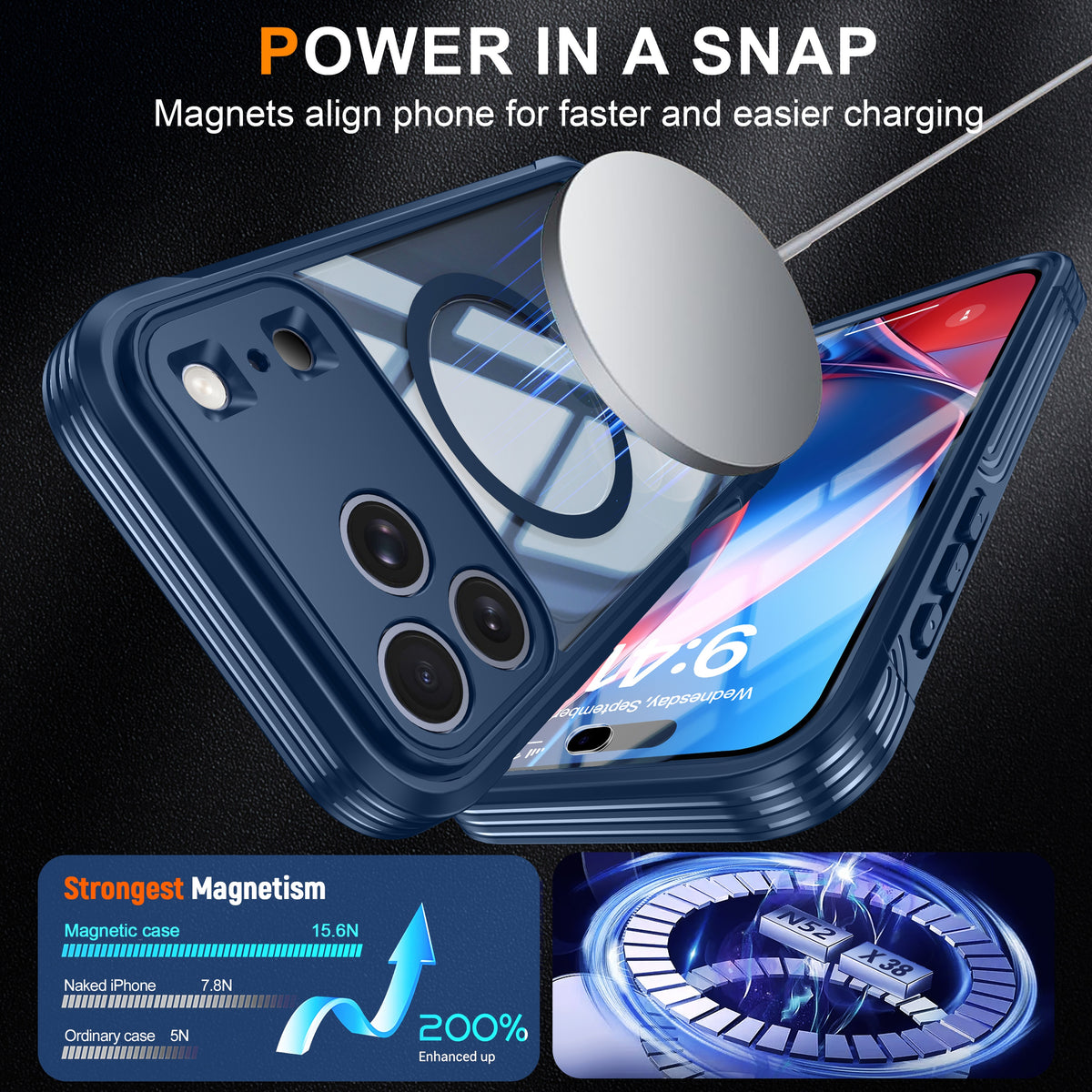 Heavy Duty 360 Magsafe Compatible Case for iPhone 18 Pro Max- SwiftShield