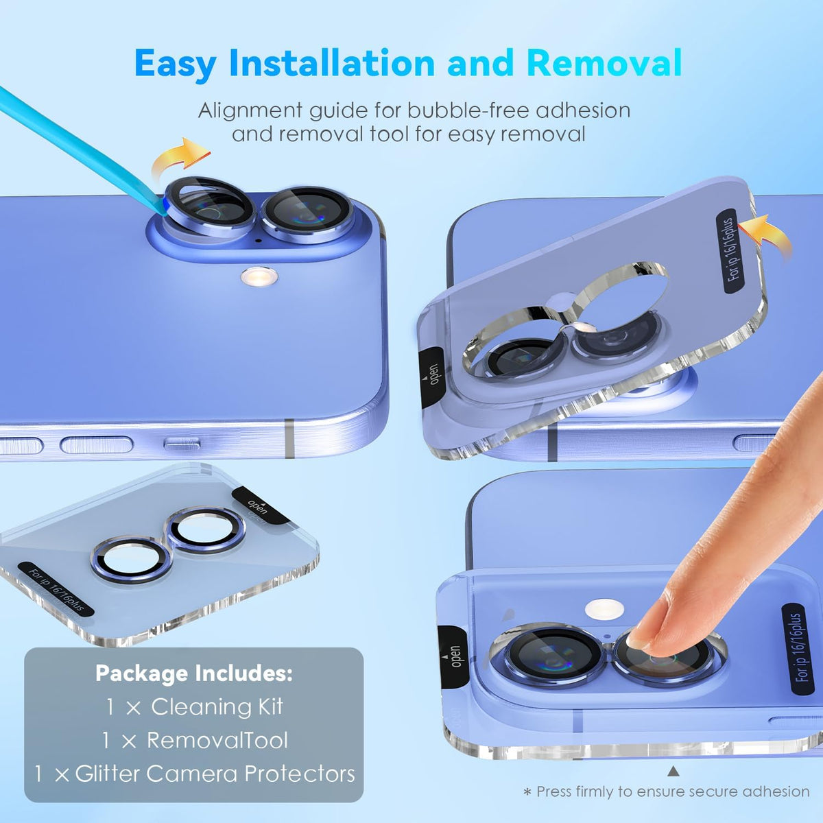 Camera Lens Protector Alloy Frame for iPhone 16