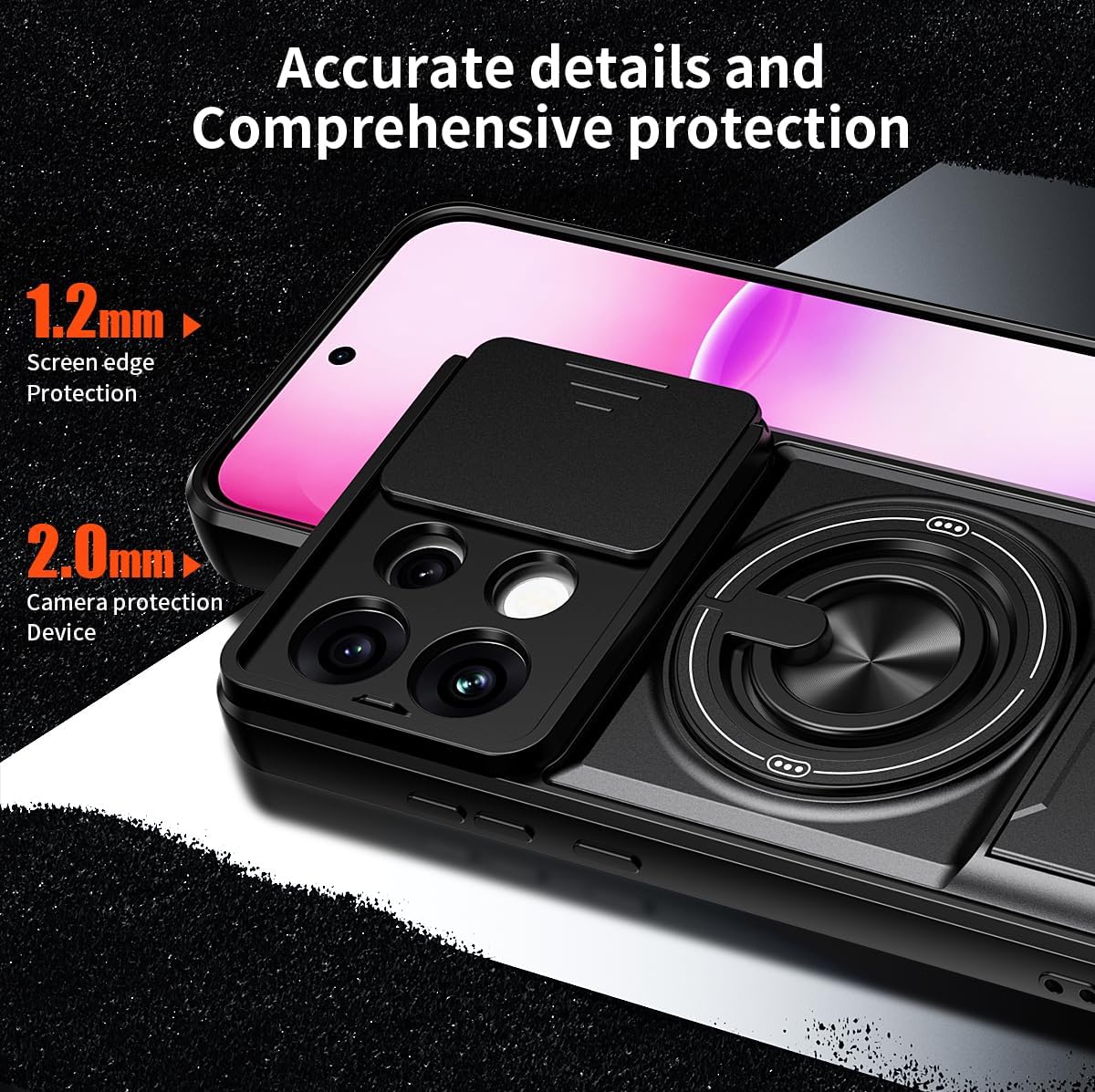 Magsafe Compatible Tough Ring Stand Case for Oppo Reno 16 F