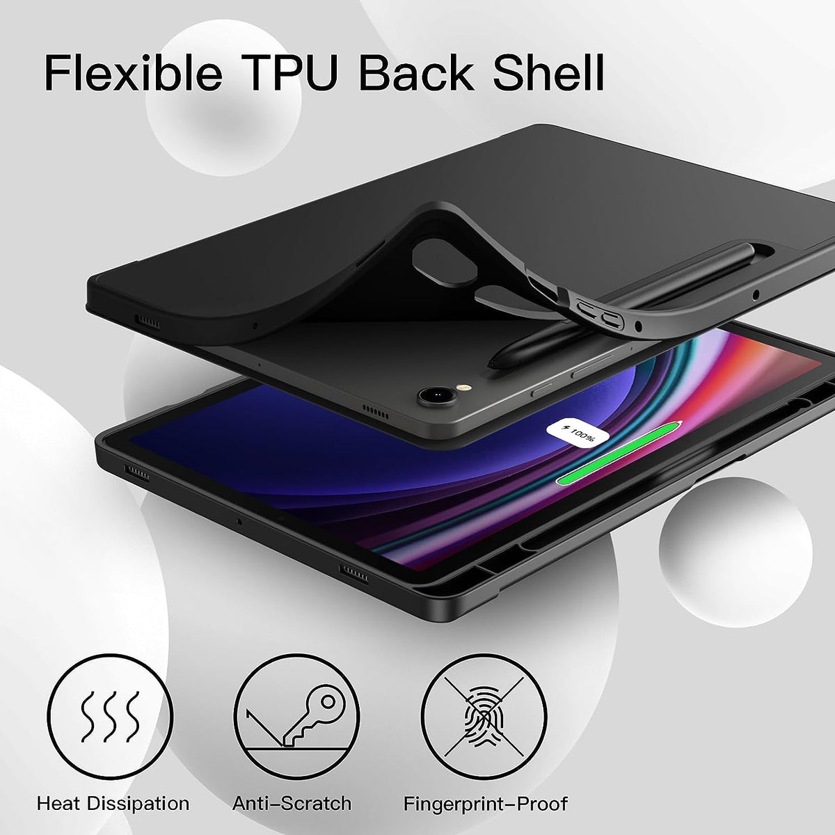 Slim Flip Case Cover for Samsung Galaxy Tab S9 FE Plus