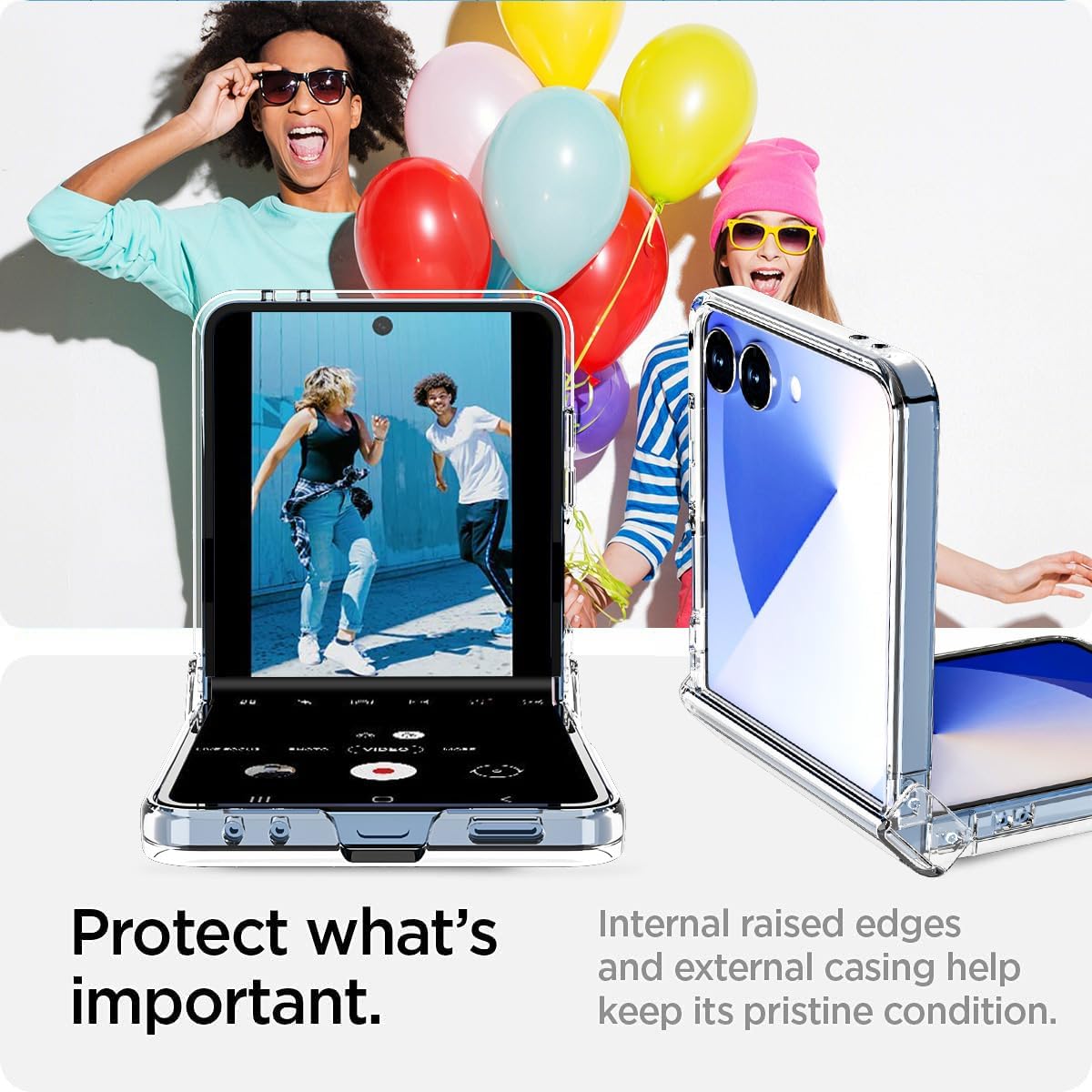 Clear Hinge Protection Case for Samsung Galaxy Z Flip 7