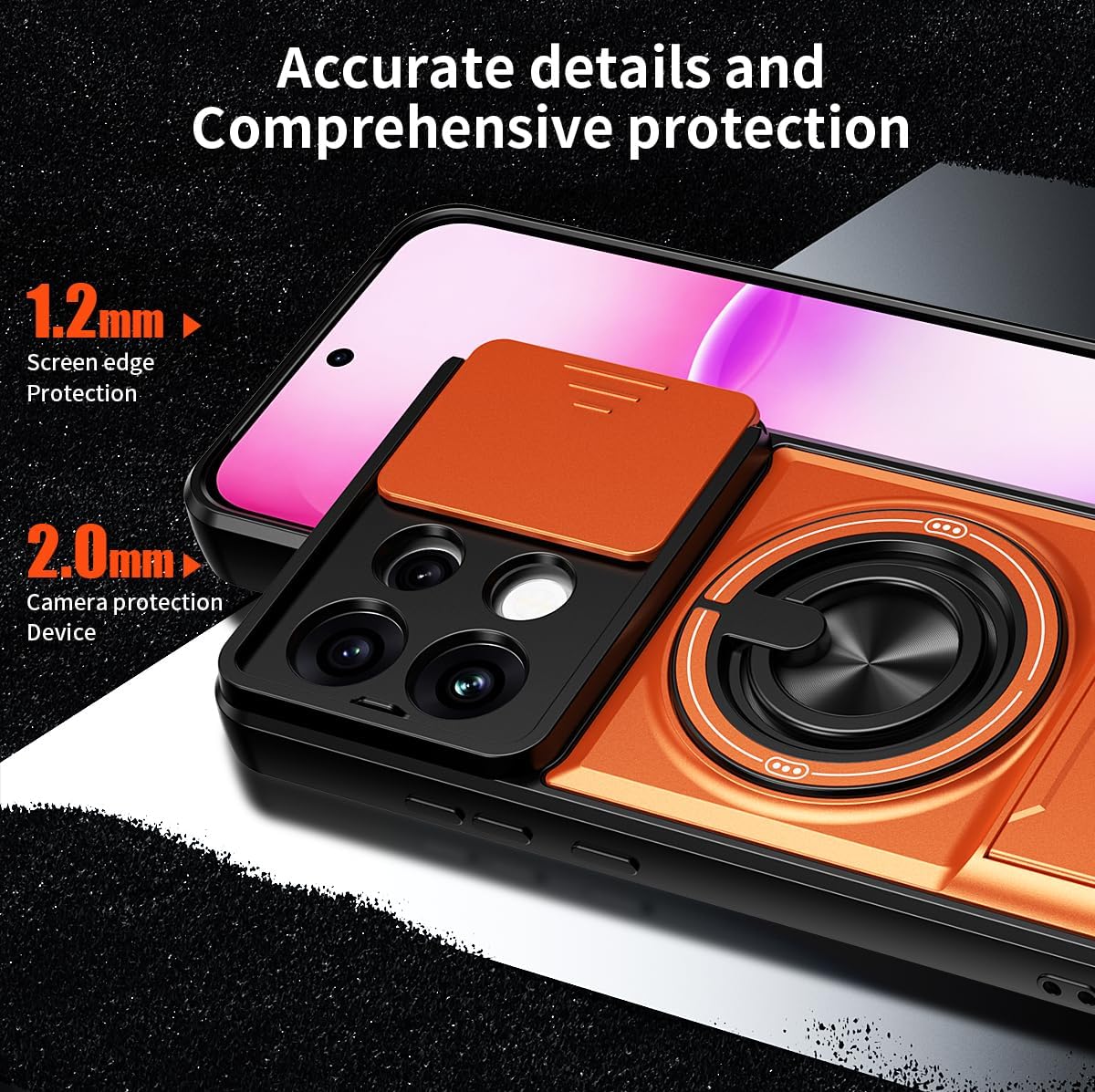 Magsafe Compatible Tough Ring Stand Case for Oppo Reno 16 F