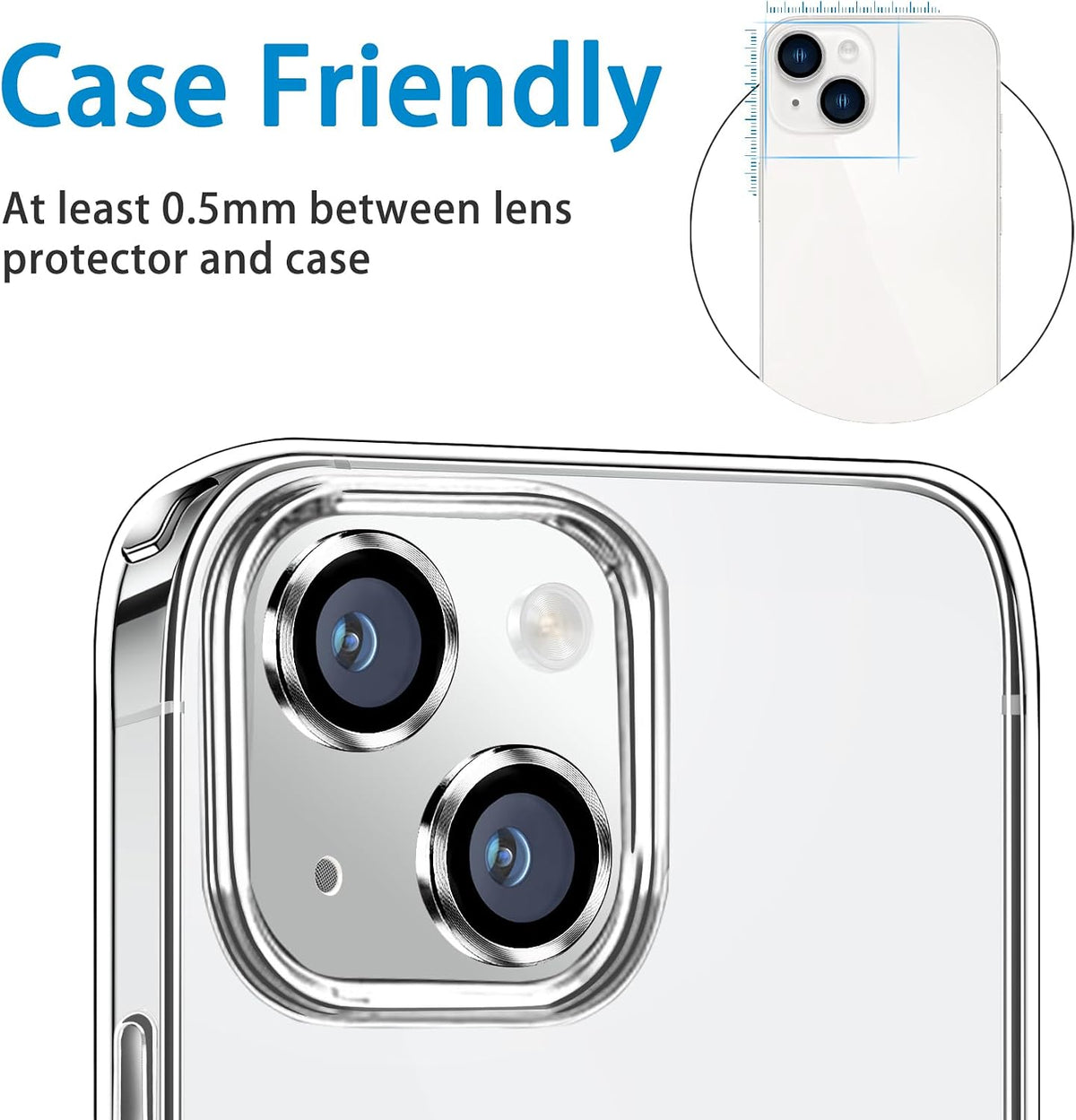 Camera Lens Protector Alloy Frame for iPhone 14 Plus