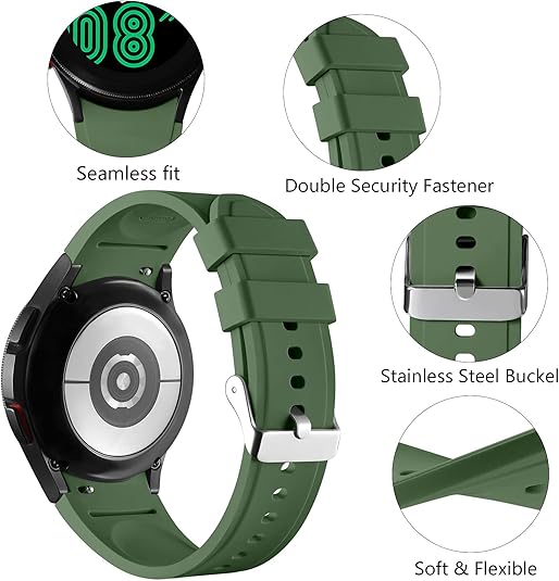Classic No Gap Rubber Strap for Samsung Galaxy Watch FE