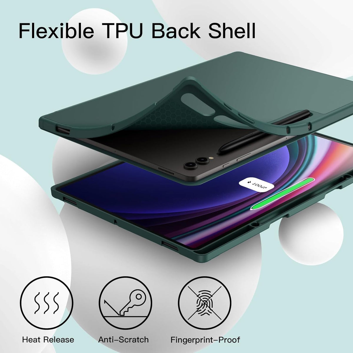 Slim Flip Pen Holder Case Cover for Samsung Galaxy Tab S9 Plus