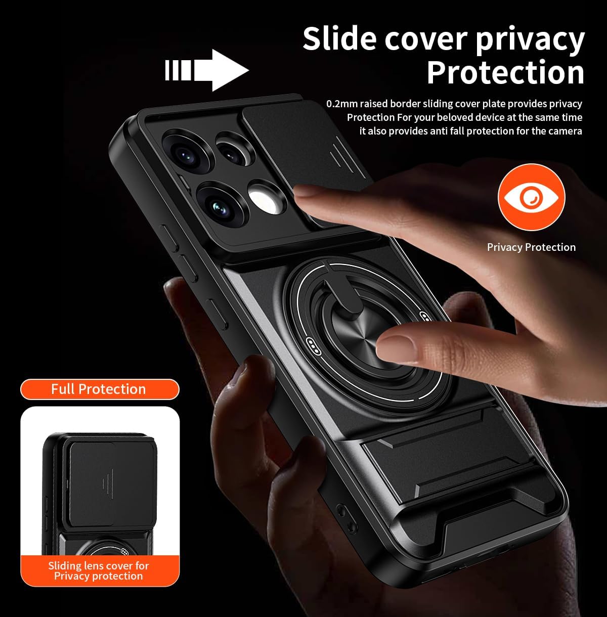 Magsafe Compatible Tough Ring Stand Case for Oppo Reno 16 F