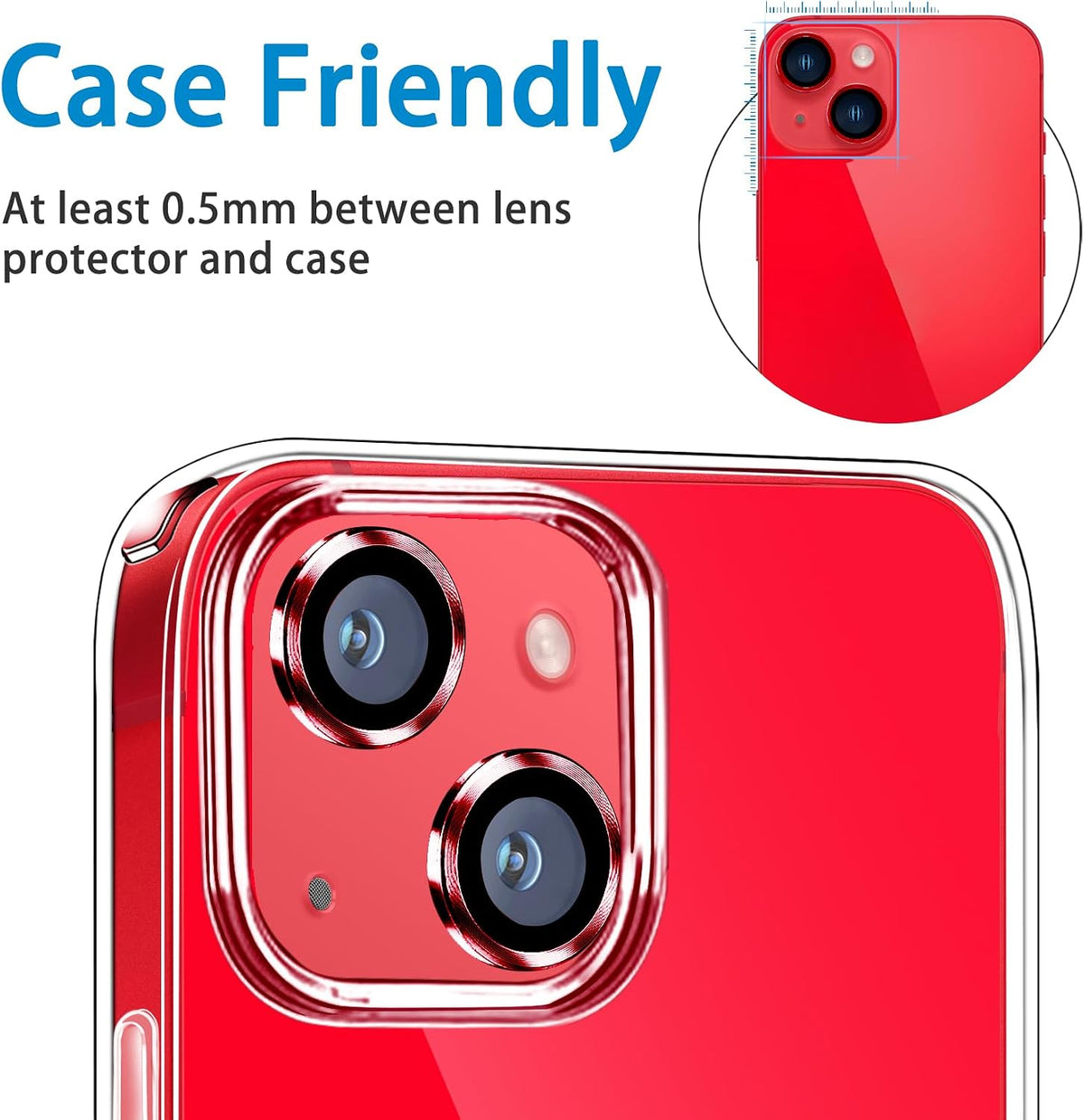 Camera Lens Protector Alloy Frame for iPhone 14 Plus