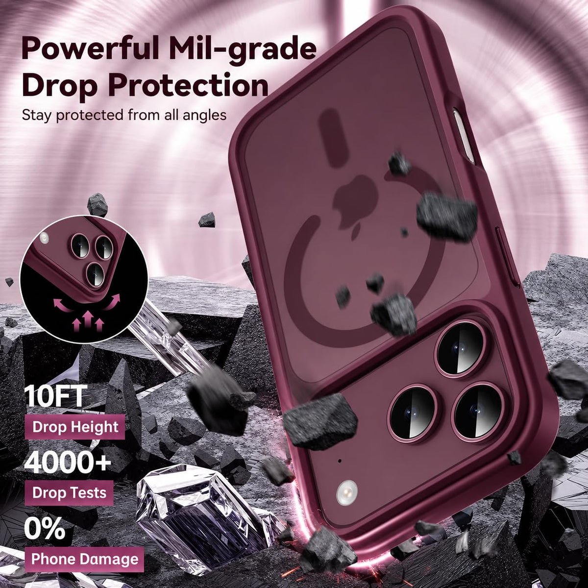 Matte Magsafe Compatible Case for iPhone 18 Pro Max