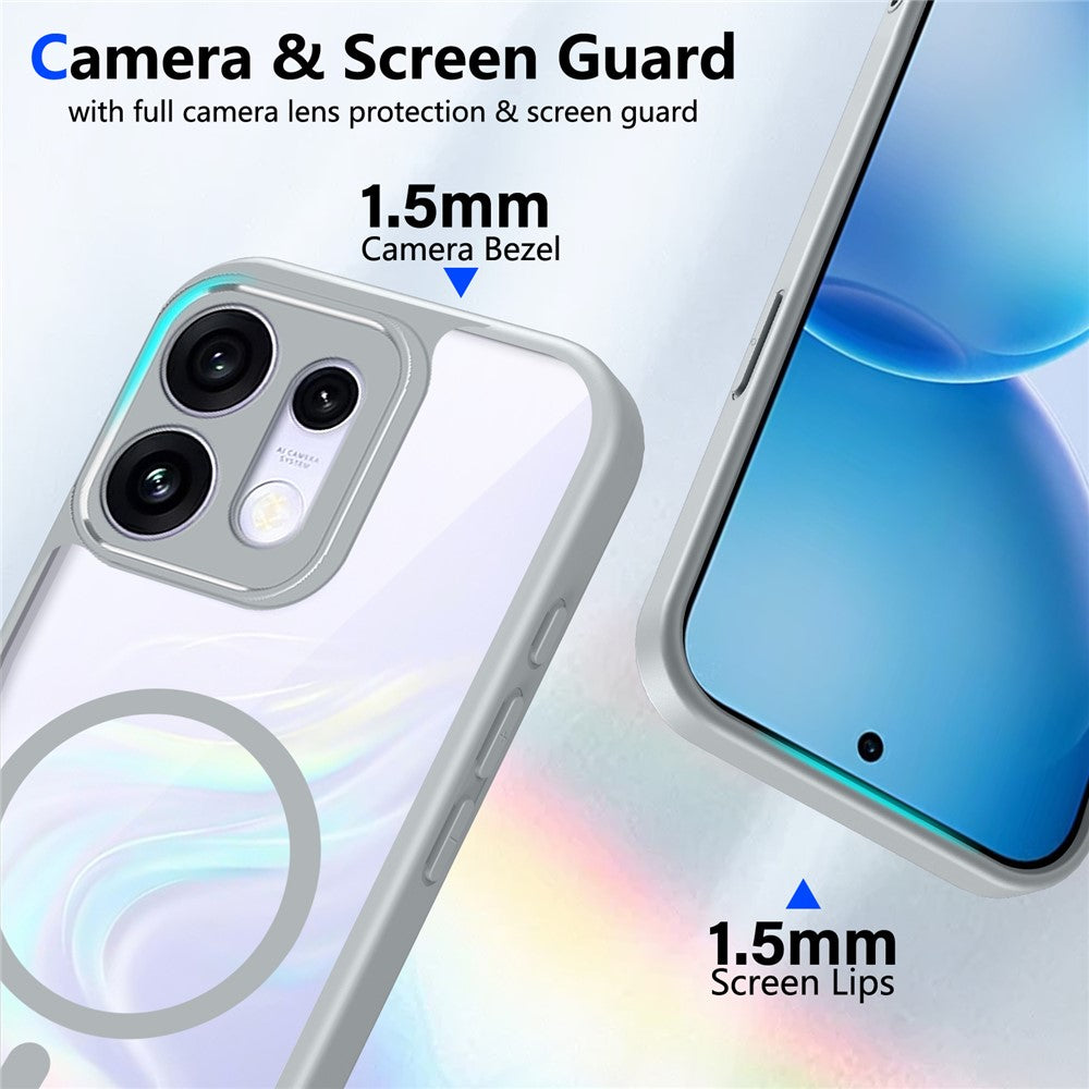 Magsafe Compatible Transparent Clear Case for Oppo Reno 16 Pro 5G