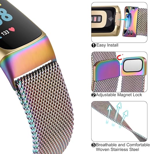 Milanese Strap for Fitbit Charge 6