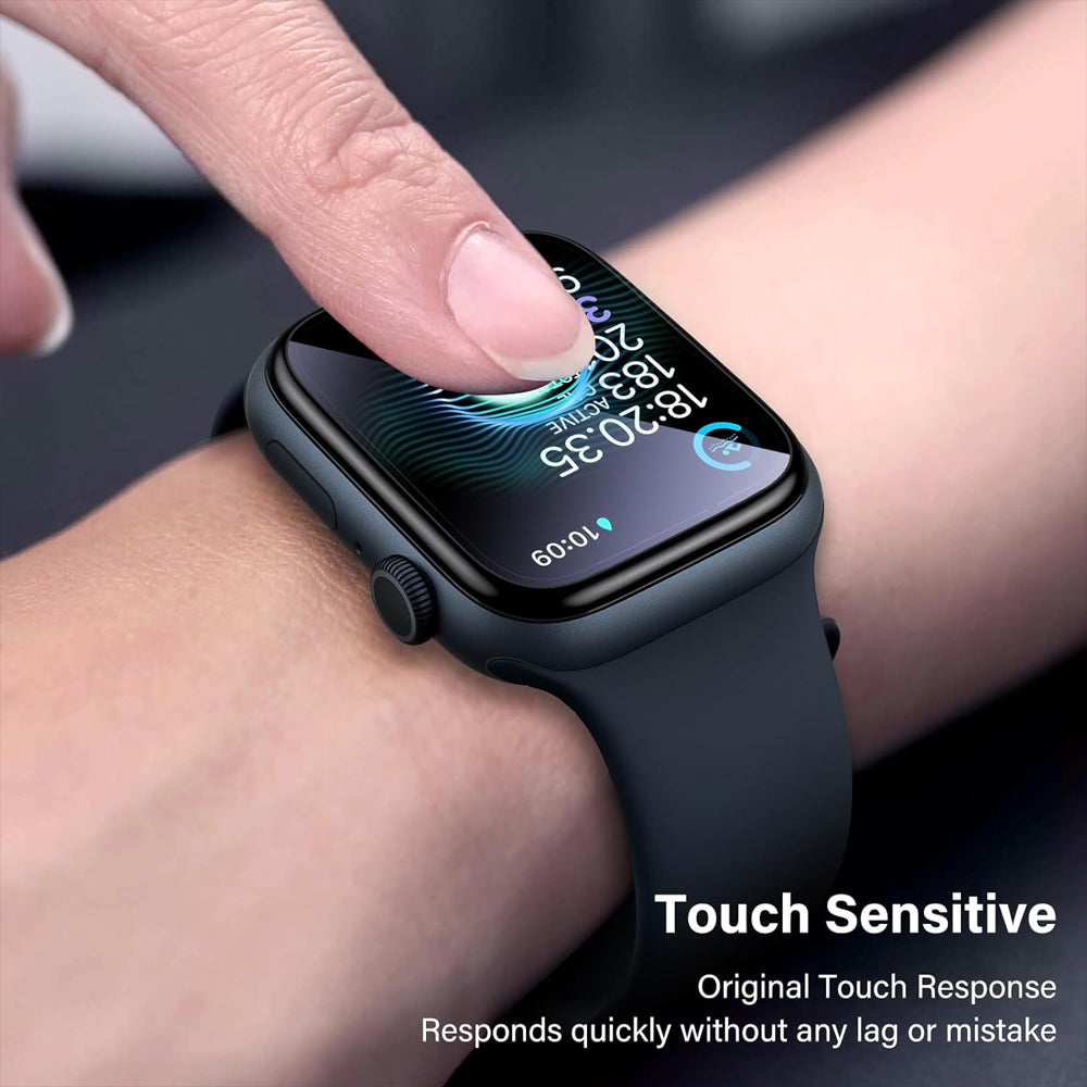 Apple Watch SE Series 2 40mm Glass Screen Protector Alignment Kit by SwiftShield (2 Pack - Black)