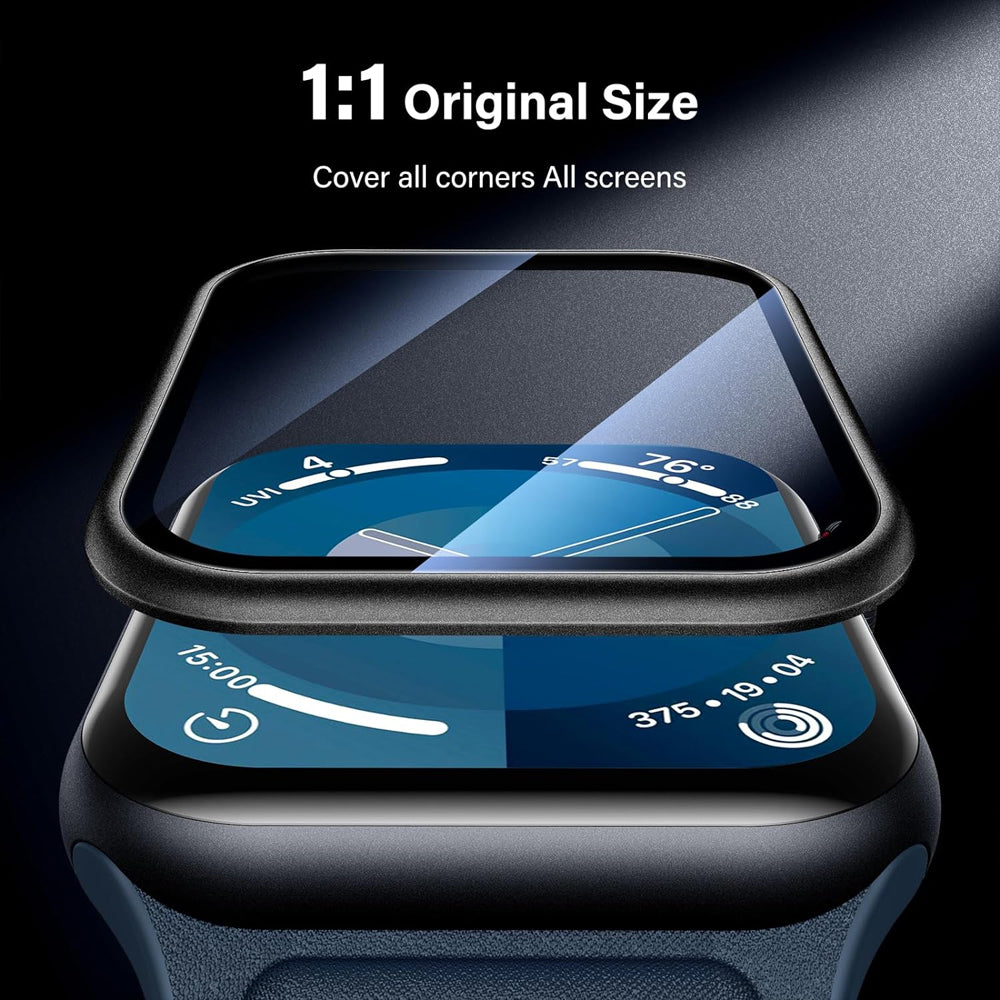 Apple Watch Series 11 (46mm) Glass Screen Protector Alignment Kit by SwiftShield (2 Pack - Rose Gold)