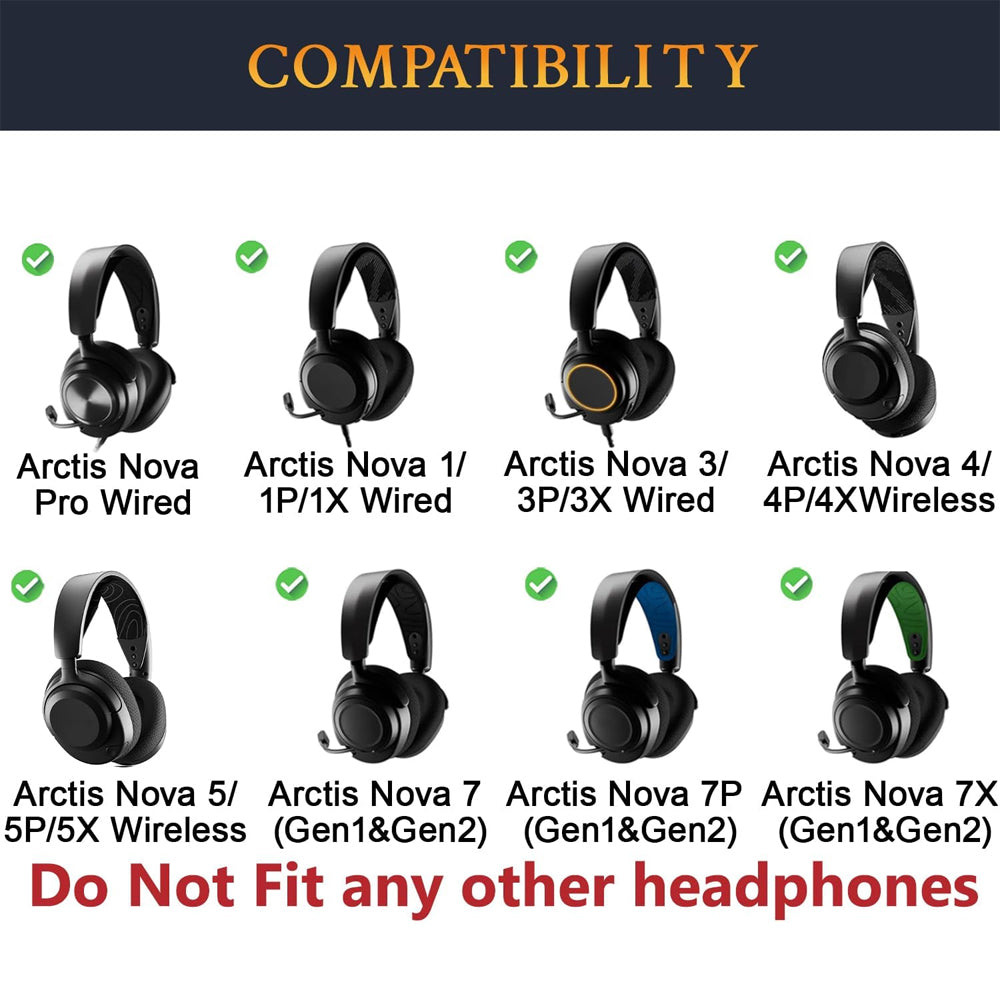 Earphone Pad Replacements for SteelSeries Arctis Nova 7X