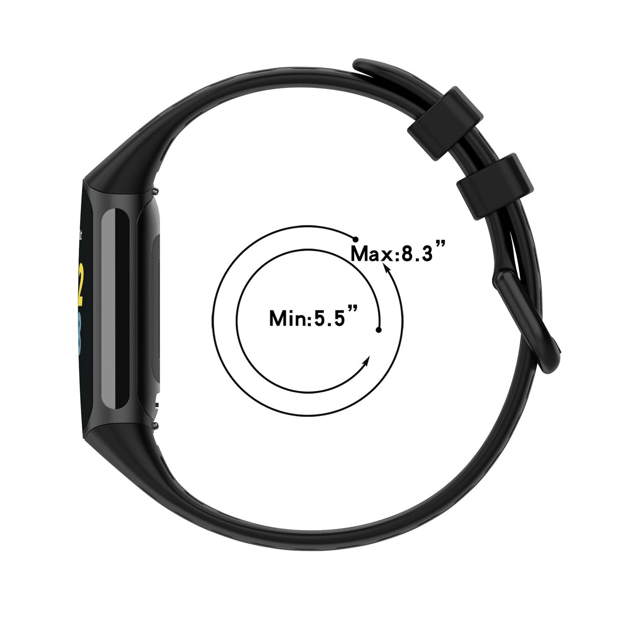 Rubber Sports Strap for Fitbit Charge 5