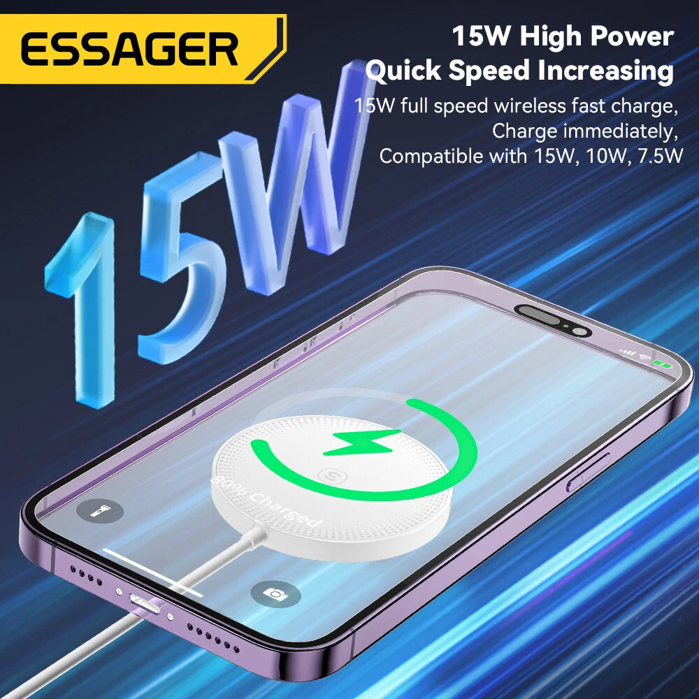 Magnetic Wireless Charger 15W (Magsafe Compatible) - Essager