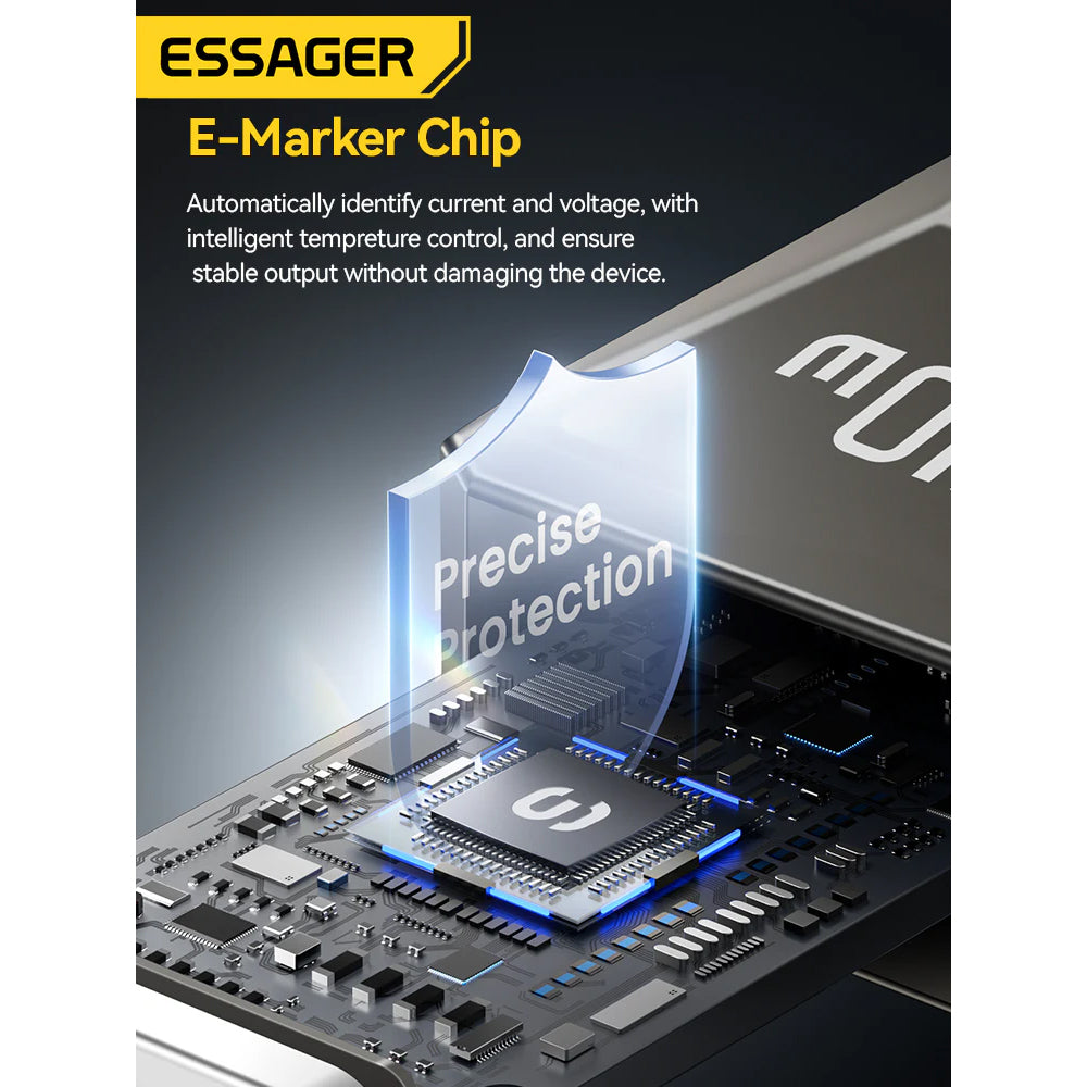 Display 240W LED USB-C to USB-C Cable (2M) - Essager Fast Charger