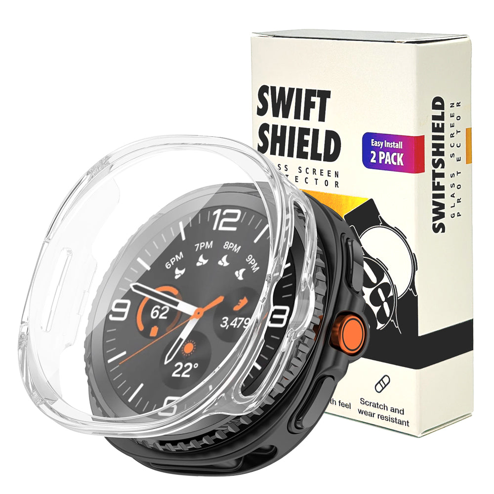 Samsung Galaxy Watch 8 Classic 46mm Case by SwiftShield (2 Pack - Clear)