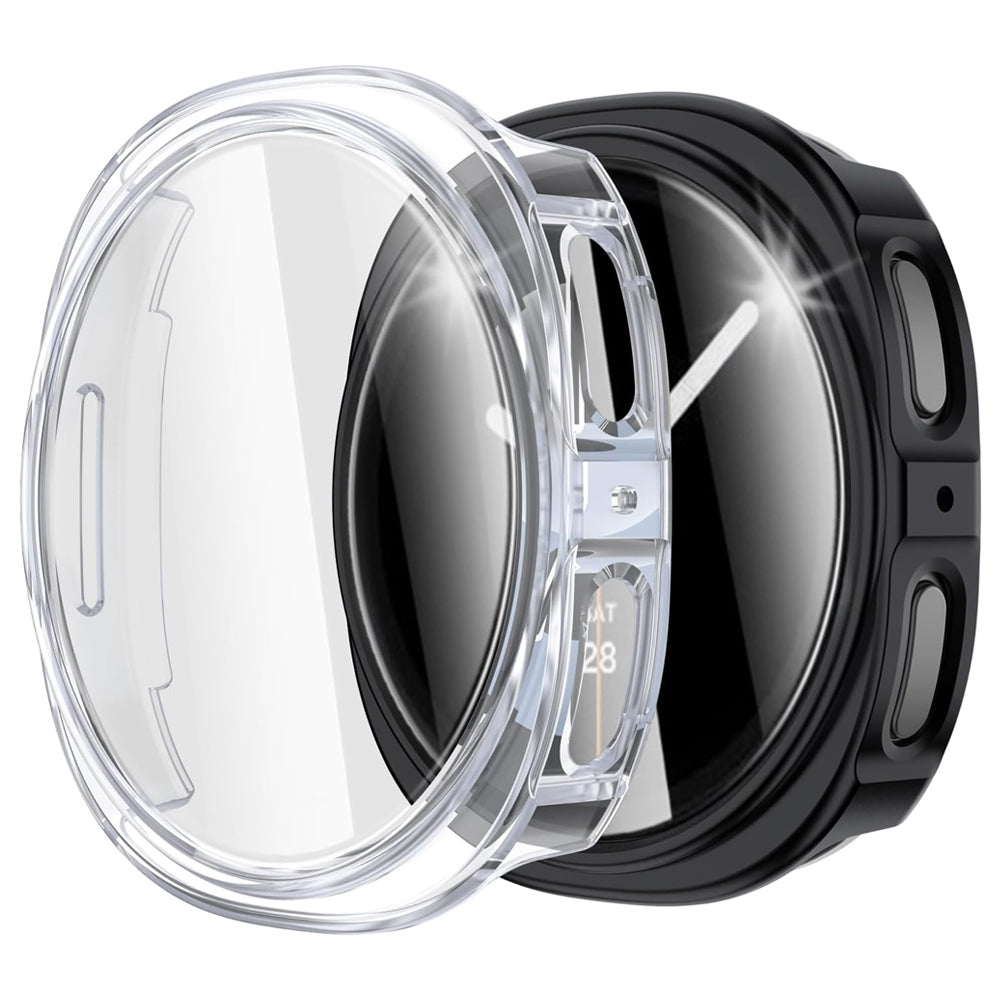 Samsung Galaxy Watch 9 40mm Case with Glass Screen Protector by SwiftShield (2 Pack - Clear)