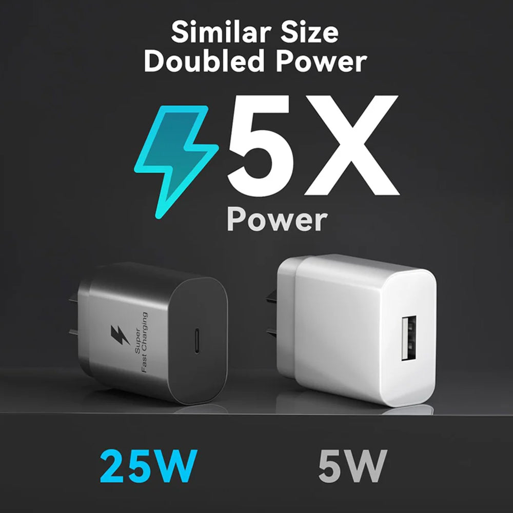 Fast Charger USB-C Metal Dock With 25W Wall Charger for Samsung Galaxy Watch 5 Pro