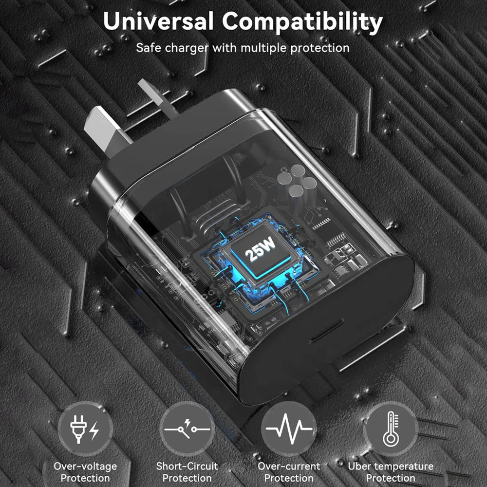 Fast Charger USB-C Metal Dock With 25W Wall Charger for Samsung Galaxy Watch 5 Pro
