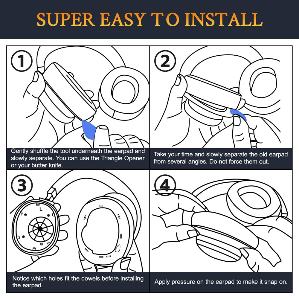 Earphone Pad Replacements for JBL Live 770NC