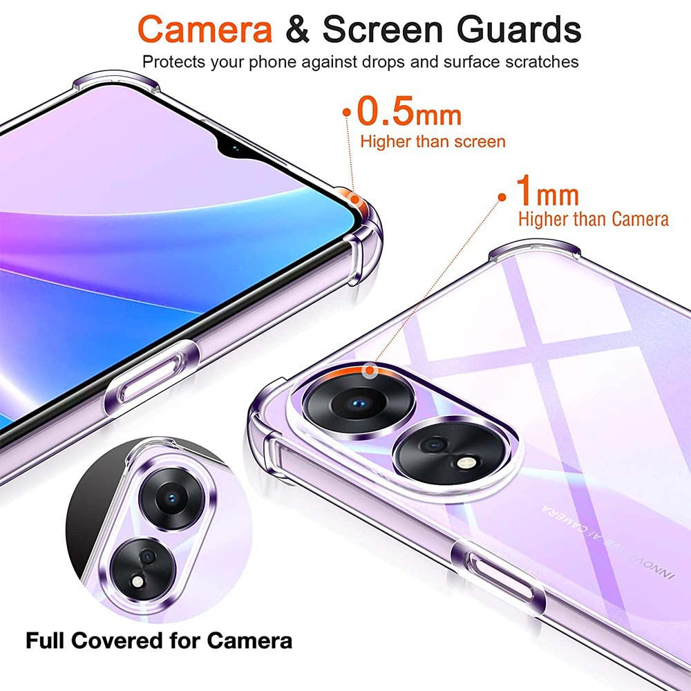 Clear Bumper Case for OPPO A78 4G