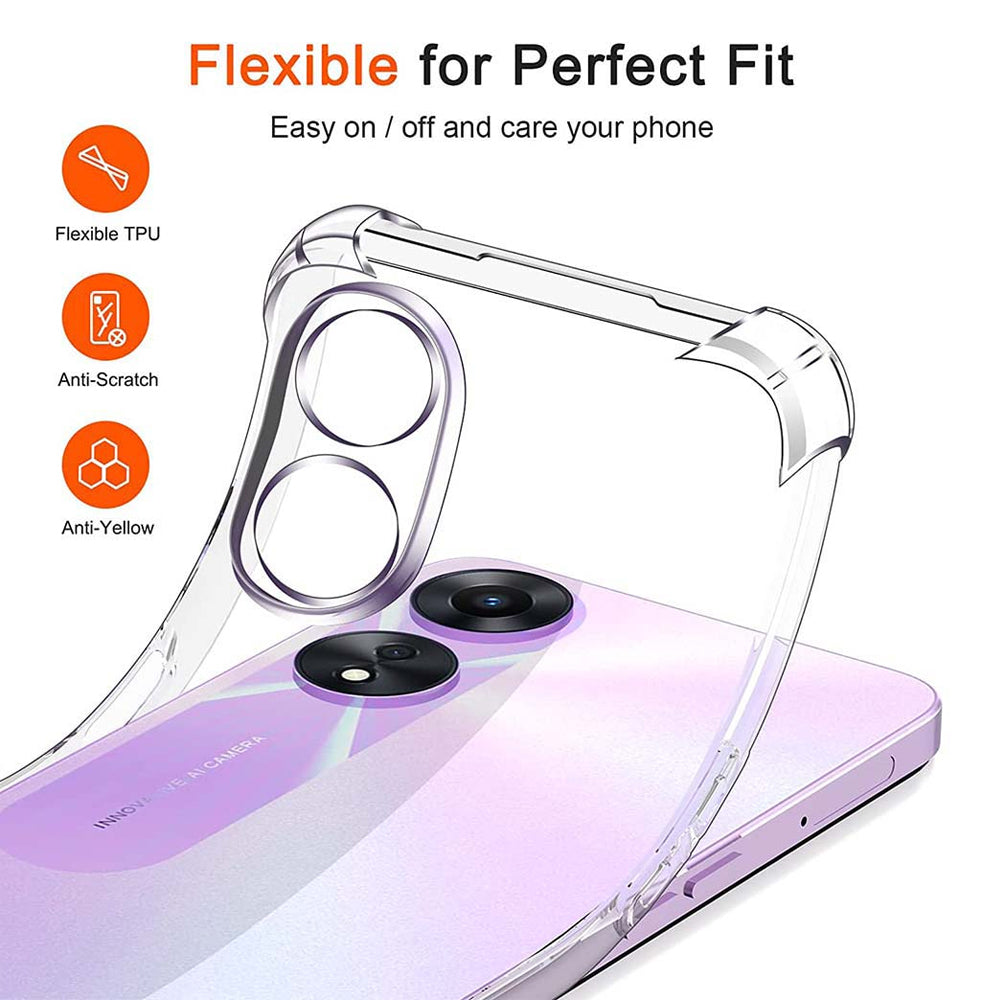 Clear Bumper Case for OPPO A78 4G