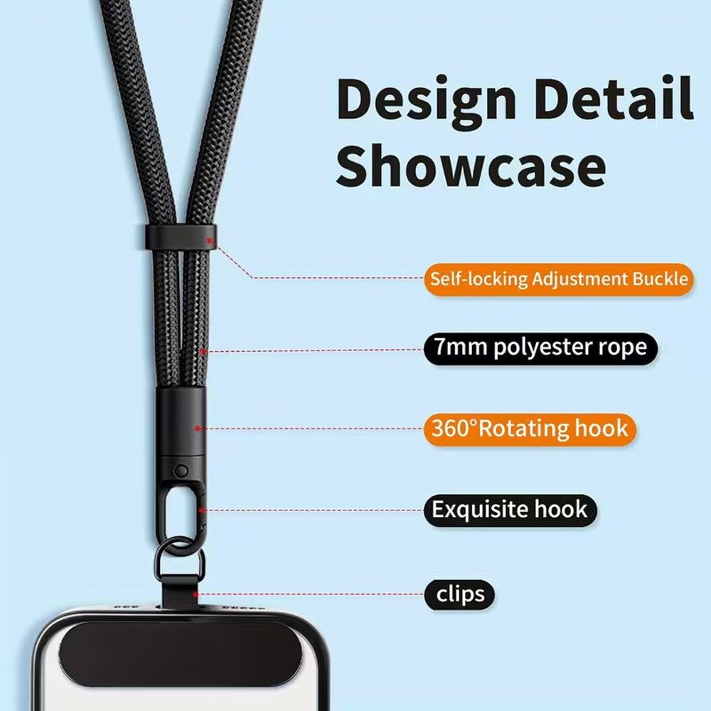 Adjustable Phone Wrist Strap Lanyard – Anti-Drop & Secure Phone Tether