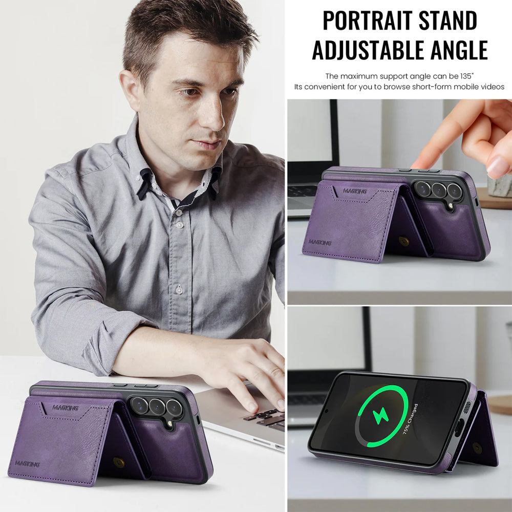 Magsafe Compatible Wallet Case for Samsung Galaxy S26