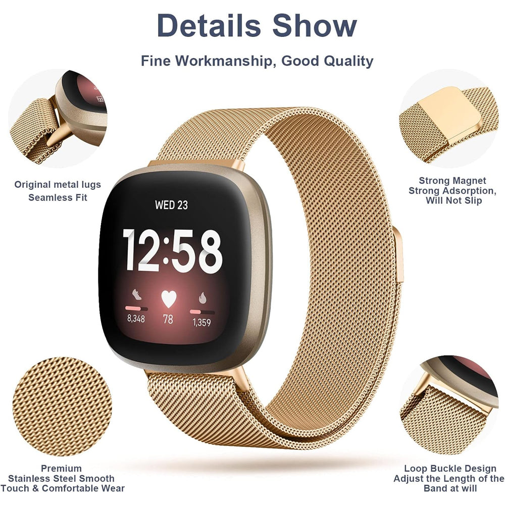 Milanese Strap for Fitbit Versa 4