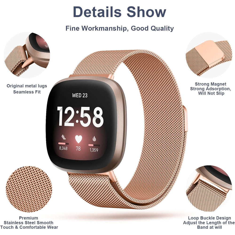 Milanese Strap for Fitbit Versa 4
