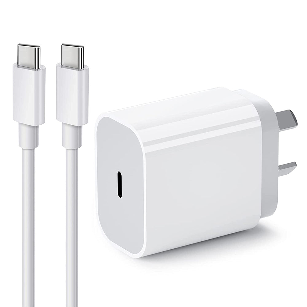 20W Fast Wall Charger with USB-C to USB-C cable