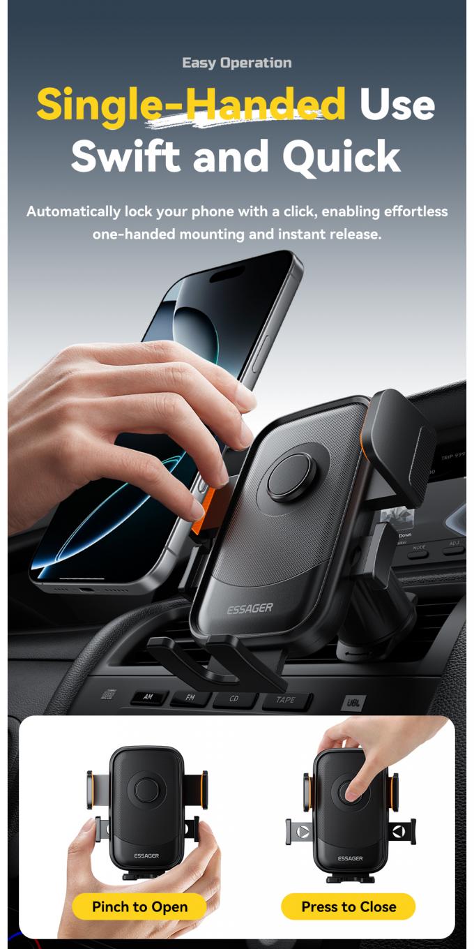 Car Air Vent Mobile Phone Holder Quick Clamp - Essager