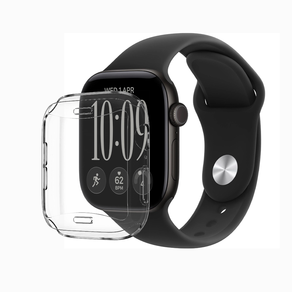 TPU Clear Case Screen Protector for Apple Watch Series 12 (46mm)