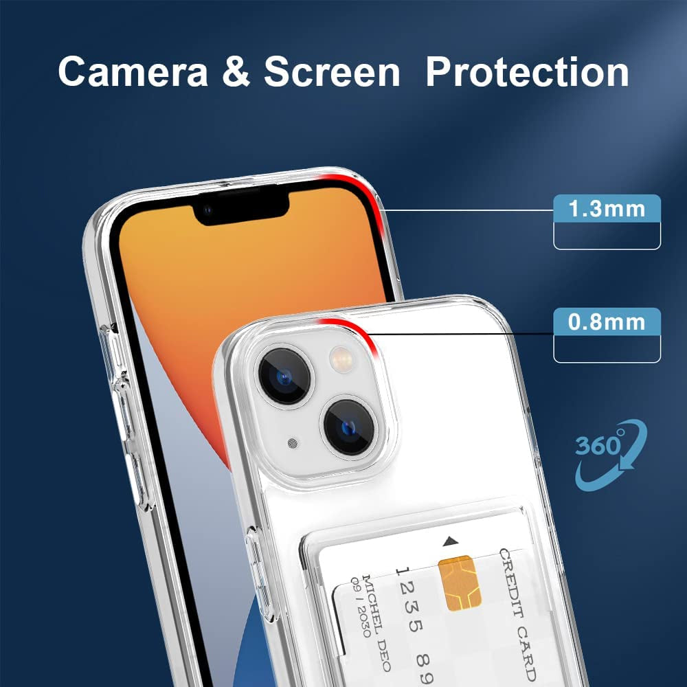 Clear Wallet Card Case for iPhone 13