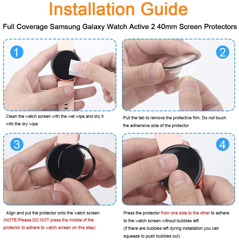 TPU Screen Protector for Galaxy Watch 4 / 5 40mm