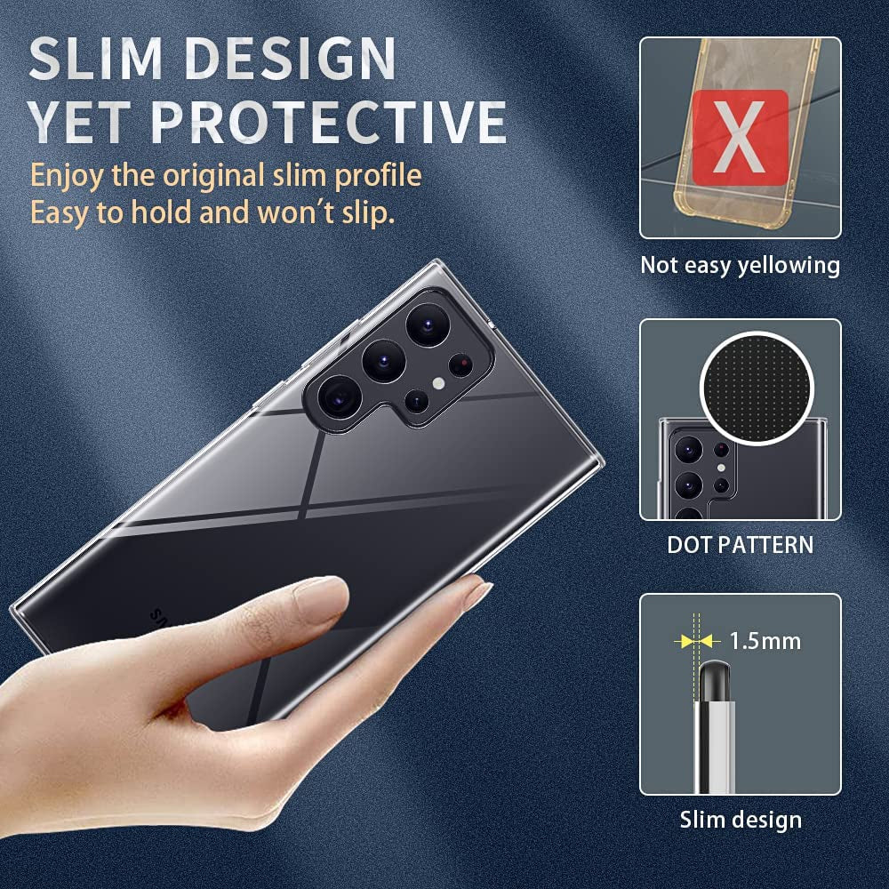 Clear Gel Case for Samsung Galaxy S23 Ultra