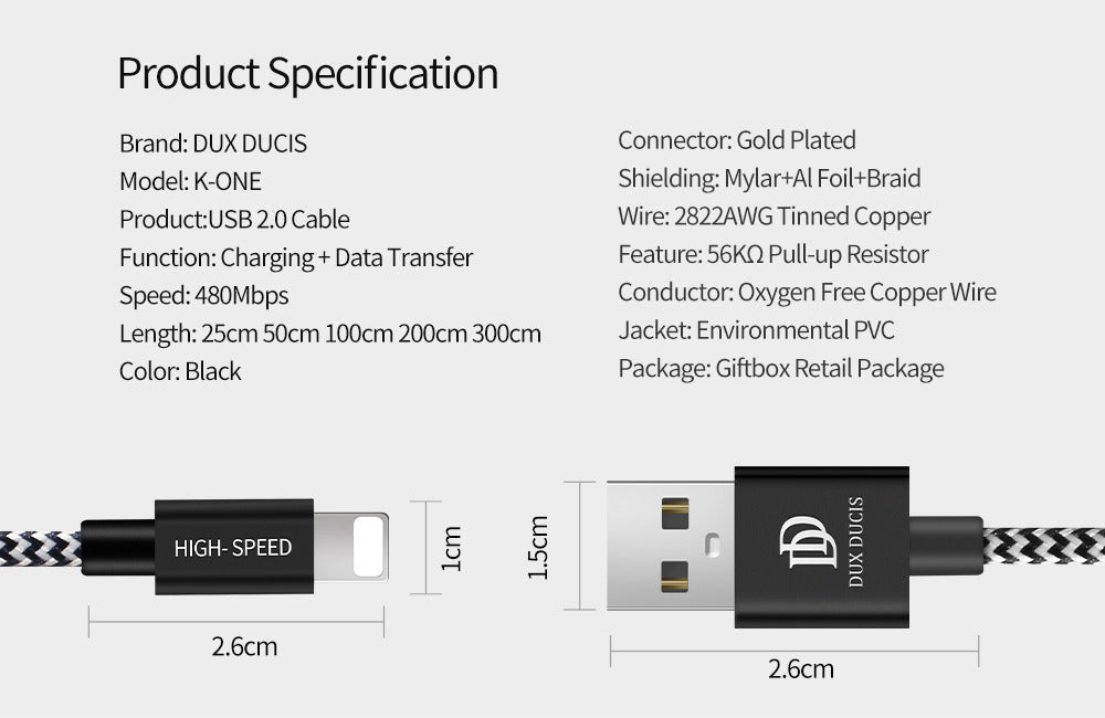 Dux Lightning cable