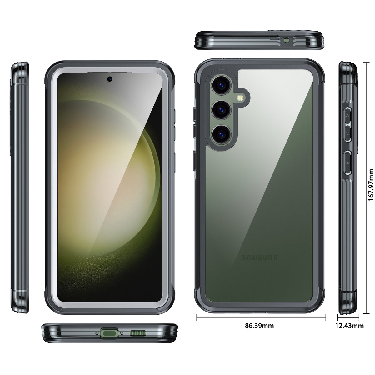 Heavy Duty 360 Protection Case for Samsung Galaxy S23 FE