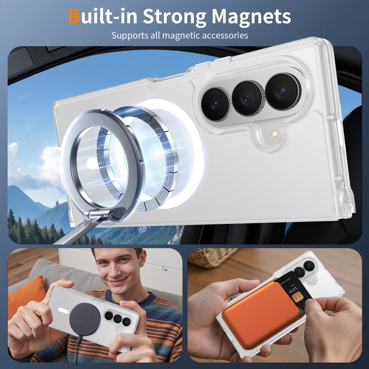 Magsafe Compatible Matte Case for Samsung Galaxy Z Fold 7