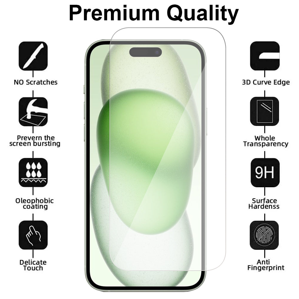 Glass Screen Protector for iPhone 15 Plus