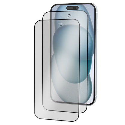 iPhone 15 Tempered Glass Screen Protector [2-Pack] with Easy Alignment Frame – Matte Anti-Glare, Premium by SwiftShield