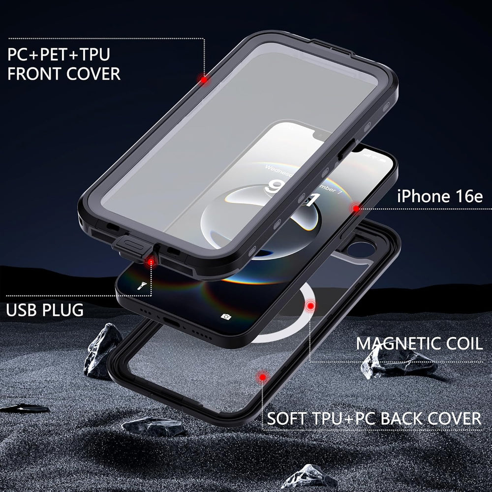 iPhone 16e Magsafe Waterproof case Shockproof cover