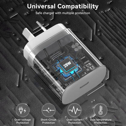 iPhone 14 Compatible 25W Fast Wall Charger with Lightning cable
